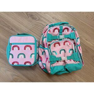 Pottery Barn Kids Mackenzie Pink Mod Rainbow Sequins Backpack & Lunch Box Set
